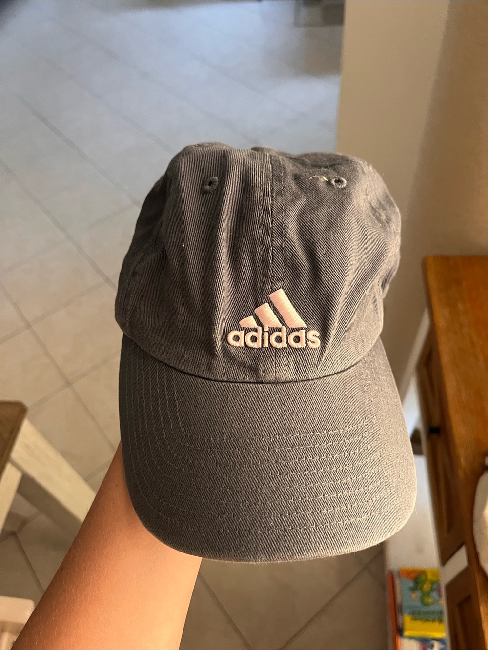 adidas Gray Logo Baseball Cap